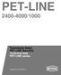 PET-LINE /1000. Technische Daten PET-LINE Baureihe Technical data PET-LINE series