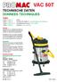 VAC 50T TECHNISCHE DATEN DONNEES TECHNIQUES. Index. Technische Daten / Caractéristiques techniques Ersatzteilzeichnung / Vue éclatée