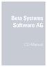 Beta Systems Software AG. CD-Manual