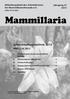 Mammillaria. Jahresinhaltsverzeichnis Themenregister (fachwissenschaftliche Beiträge) 4 III. Themenregister (AfM-aktuell) 5 IV. 6 V.
