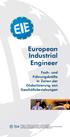 European Industrial Engineer. Fach- und Führungskräfte in Zeiten der Globalisierung von Geschäftsbeziehungen