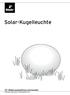 Solar-Kugelleuchte. Bedienungsanleitung und Garantie. Tchibo GmbH D Hamburg 94493FV02X00VIII