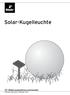 Solar-Kugelleuchte. Bedienungsanleitung und Garantie. Tchibo GmbH D Hamburg 94496HB11XVIII
