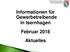 Gemeinde Isernhagen Wirtschaftsförderung. Informationen für Gewerbetreibende in Isernhagen Februar 2018 Aktuelles