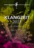 KLANGZEIT Das Jahresprogramm. der Bayerischen Philharmonie. Konzerte, Veranstaltungen und Projekte. Künstlerische Gesamtleitung: Mark Mast