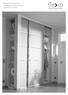 > Stehende Türsysteme Gleittüren mit Alurahmen Typenliste 03/2012