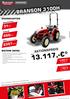 13.117,- * BRANSON 3100H 31PS 650KG. 2397mm AKTIONSPREIS EIGENSCHAFTEN WEITERE DATEN. Motorleistung. Hubkraft. Höhe (Gesamthöhe mit Überrollbügel)