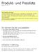 Produkt- und Preisliste gültig ab