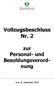 Vollzugsbeschluss Nr. 2. zur Personal- und Besoldungsverordnung