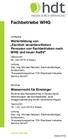 Fachbetriebe WHG. Weiterbildung von Fachlich verantwortlichen Personen von Fachbetrieben nach WHG und neuer AwSV