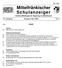 Mittelfränkischer. Amtliche Mitteilungen der Regierung von Mittelfranken. 74. Jahrgang Ansbach, Mai 2006 Nr. 5. Inhalt