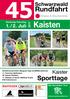 Kaisten. Rundfahrt. Sporttage. Kaister. 1. / 2. Juli. Strasse & Mountainbike. Samstag / Sonntag. Die besondere Tour
