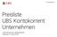 Preisliste UBS Kontokorrent Unternehmen