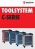 Toolsystem C7. 2 Toolsystem C-Serie. Toolsystem C Werkstattwagenaufsatz C4 4. Ersatzteile 5. Sortimentsgrössen 6. Sortimente Gr.