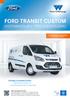 FORD TRANSIT CUSTOM KASTENWAGEN (N1) - FRISCHDIENSTAUSBAU OPTIMALE RAUMNUTZUNG - branchenspezifischer Ausstattung. bundesweiter Außendienst