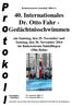40. Internationales Dr. Otto Fahr - Gedächtnisschwimmen