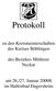 Protokoll. zu den Kreismeisterschaften des Kreises Böblingen. des Bezirkes Mittlerer Neckar. am 26./27. Januar im Hallenbad Dagersheim