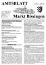 Markt Bissingen AMTSBLATT. Amtlicher Teil. Wochenenddienst Markt Bissingen