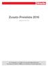 Zusatz-Preisliste 2016