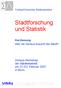 Stadtforschung und Statistik