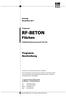 Fassung November RF-BETON Flächen. Stahlbetonbemessung nach SIA 262. Programm- Beschreibung