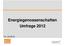 Energiegenossenschaften Umfrage Juli 2012