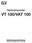 Telemetriesender VT 100/VAT 100. Bedienungsanleitung