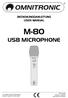M-80 USB MICROPHONE BEDIENUNGSANLEITUNG USER MANUAL. Copyright Nachdruck verboten! Reproduction prohibited!