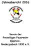 Jahresbericht 2016 Verein der Freiwilligen Feuerwehr Eppstein- Niederjosbach 1930 e.v.