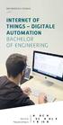 FACHBEREICH TECHNIK INTERNET OF THINGS DIGITALE AUTOMATION BACHELOR OF ENGINEERING