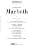 BAYERISCHE STAATSOPER GIUSEPPE VERDI. Macbeth. Oper in vier Akten. Libretto Francesco Maria Piave In italienischer Sprache mit deutschen Übertiteln
