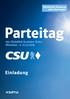 Persönliche Einladung nicht übertragbar. Parteitag. der Christlich-Sozialen Union München. 4./ Einladung #CSUPT16