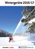 Wintergeräte 2016/17