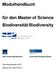 Modulhandbuch. für den Master of Science Biodiversität/Biodiversity. Sommersemester 2017 (Stand vom )