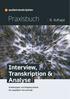 audiotranskription Praxisbuch 8. Auflage Interview, Transkription & Analyse Anleitungen und Regelsysteme für qualitativ Forschende