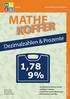 1,78 9% Dezimalzahlen & Prozente. Mathematik zum BeGreifen. Mathekoffer Dezimalzahlen und Prozente