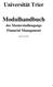 Universität Trier Modulhandbuch des Masterstudiengangs Financial Management