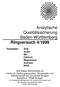 Analytische Qualitätssicherung Baden-Württemberg Ringversuch 4/1999