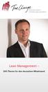 Lean Management DAS Thema für den deutschen Mittelstand