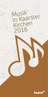 Musik in Kaarster Kirchen 2016