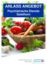 ANLASS ANGEBOT. Psychiatrische Dienste Solothurn