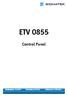 ETV 0855 Control Panel