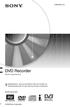 DVD Recorder RDR-HXD760. Bedienungsanleitung
