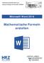 Microsoft Word 2016 Mathematische Formeln erstellen
