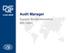 Audit Manager. Kunden Basisinformation ISO 14001