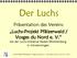 Der Luchs. Präsentation des Vereins Luchs-Projekt Pfälzerwald / Vosges du Nord e. V. bei der Luchs-Initiative Baden-Württemberg in Schwenningen