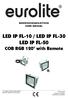 LED IP FL-10 / LED IP FL-30 LED IP FL-50 COB RGB 120 with Remote