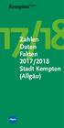 7/18. Zahlen Daten Fakten 2017/2018 Stadt Kempten (Allgäu)
