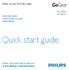 Quick start guide.  Philips GoGear Wifi Mini Tablet. Quick start guide Guide de mise en route Kurzanleitung