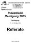 Referate. Industrielle Reinigung # li MÜNCHNER WERKSTOFFTECHNIK - SEMINARE. TIB/UB Hannover. Fachtagung. 17. und 18.